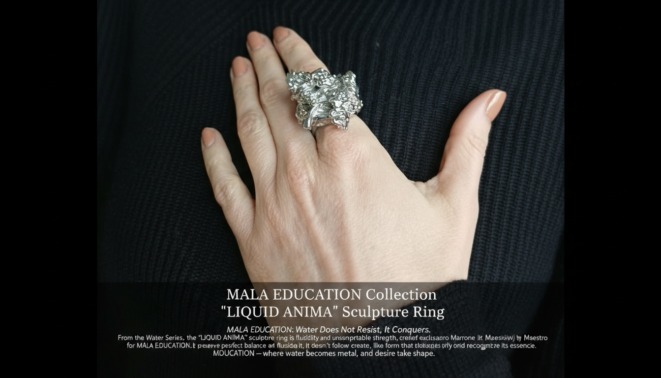 Anello Scultura "ANIMA LIQUIDA" - immagine 2